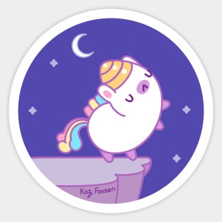 Kawaii Fat Unicorn Sticker